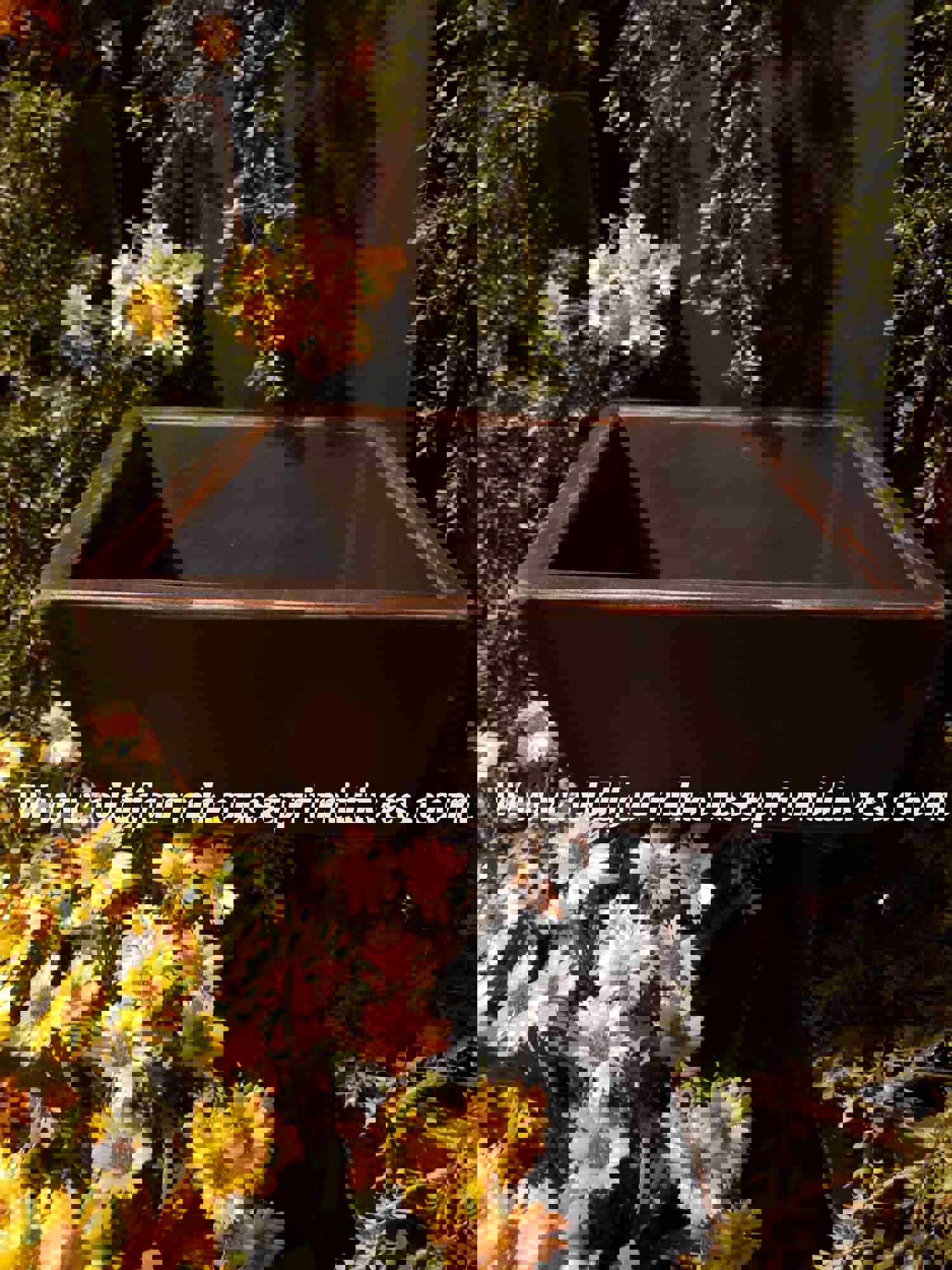 PPWS19 Primitive Black Deep Wood Trencher Box - Handmade in USA