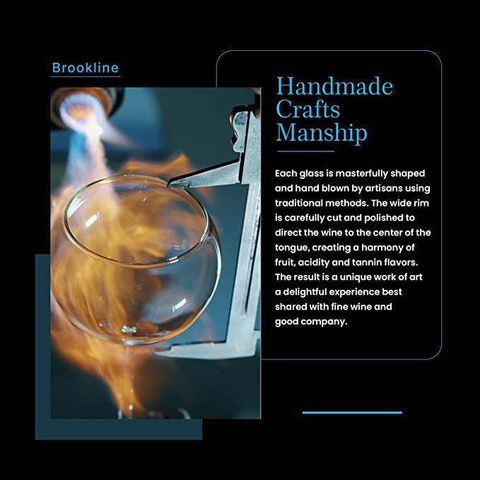 Brookline Wine Glass Italian Style - 100% Lead Free Crystal