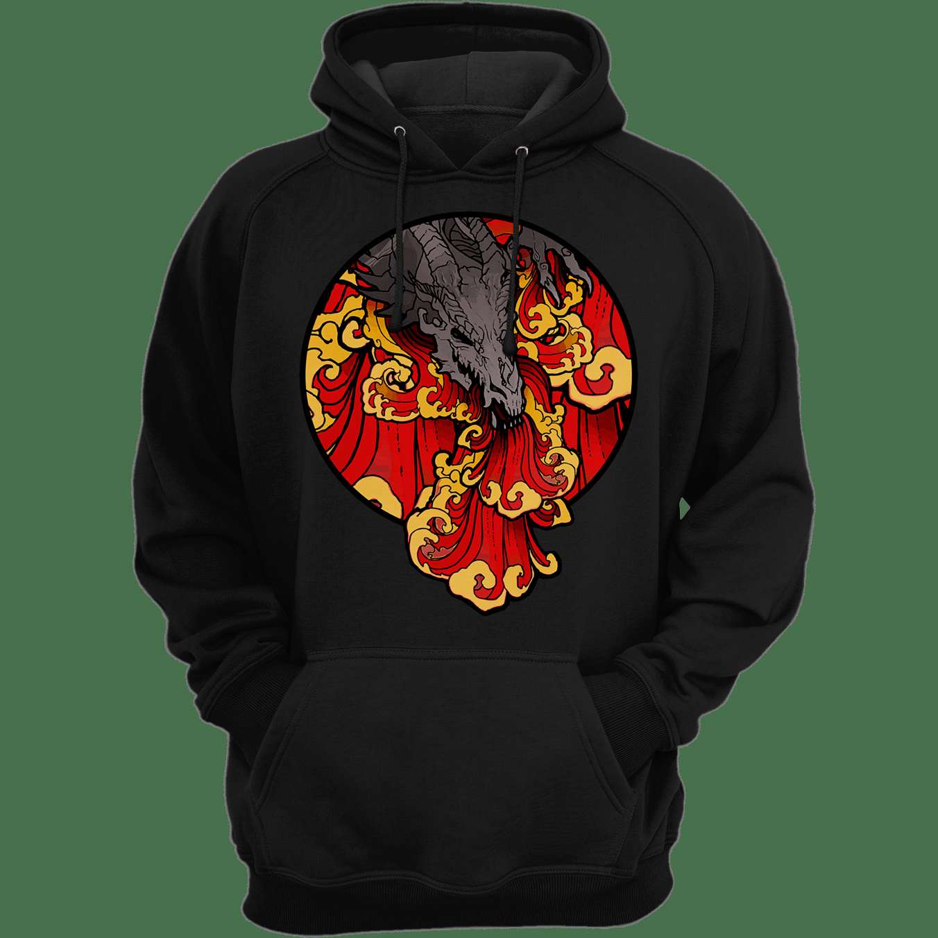 Volcano Dragon Hoodie - Stylish Streetwear with Graffiti Art