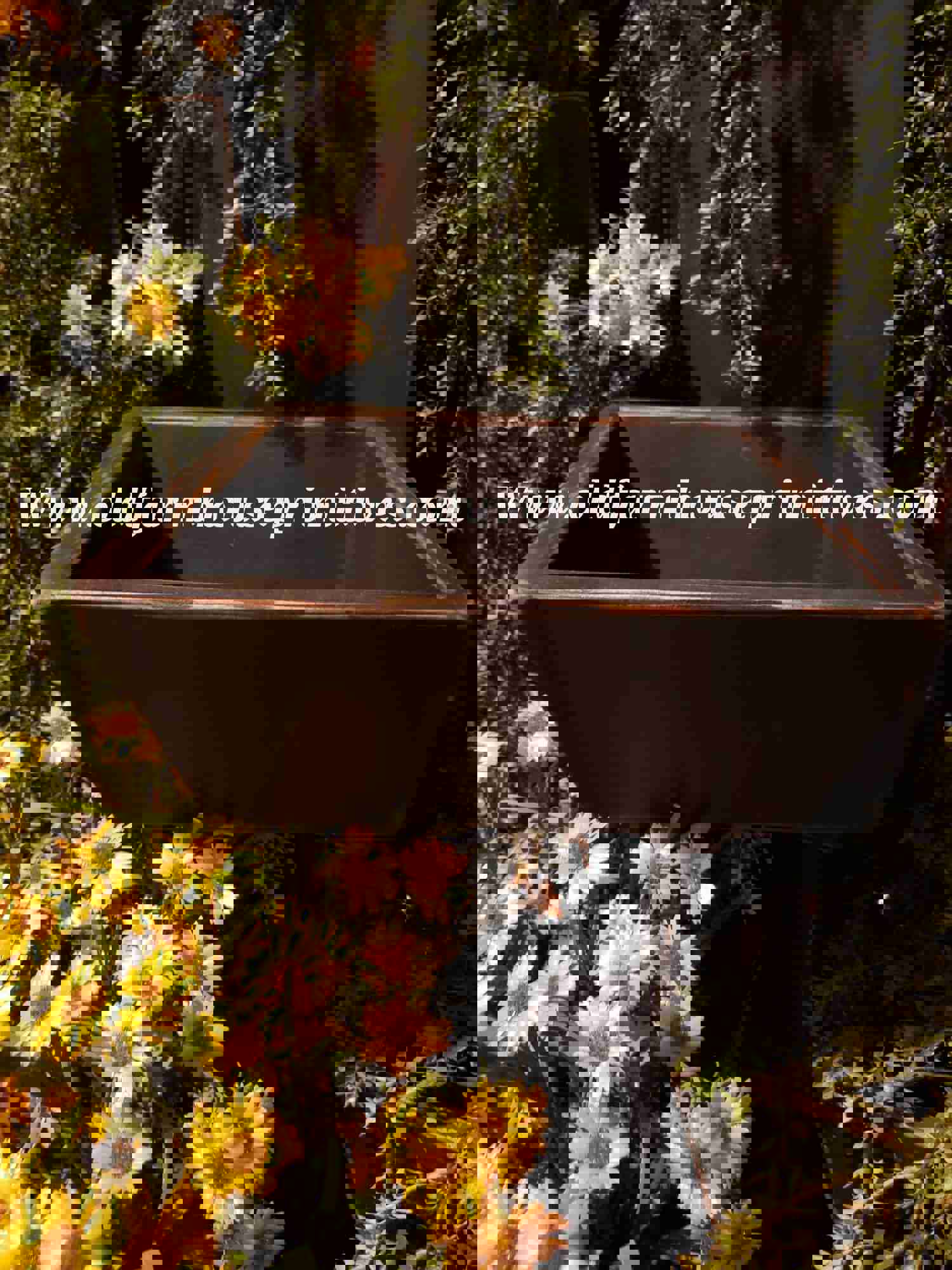 PPWS19 Primitive Black Deep Wood Trencher Box - Handmade in USA