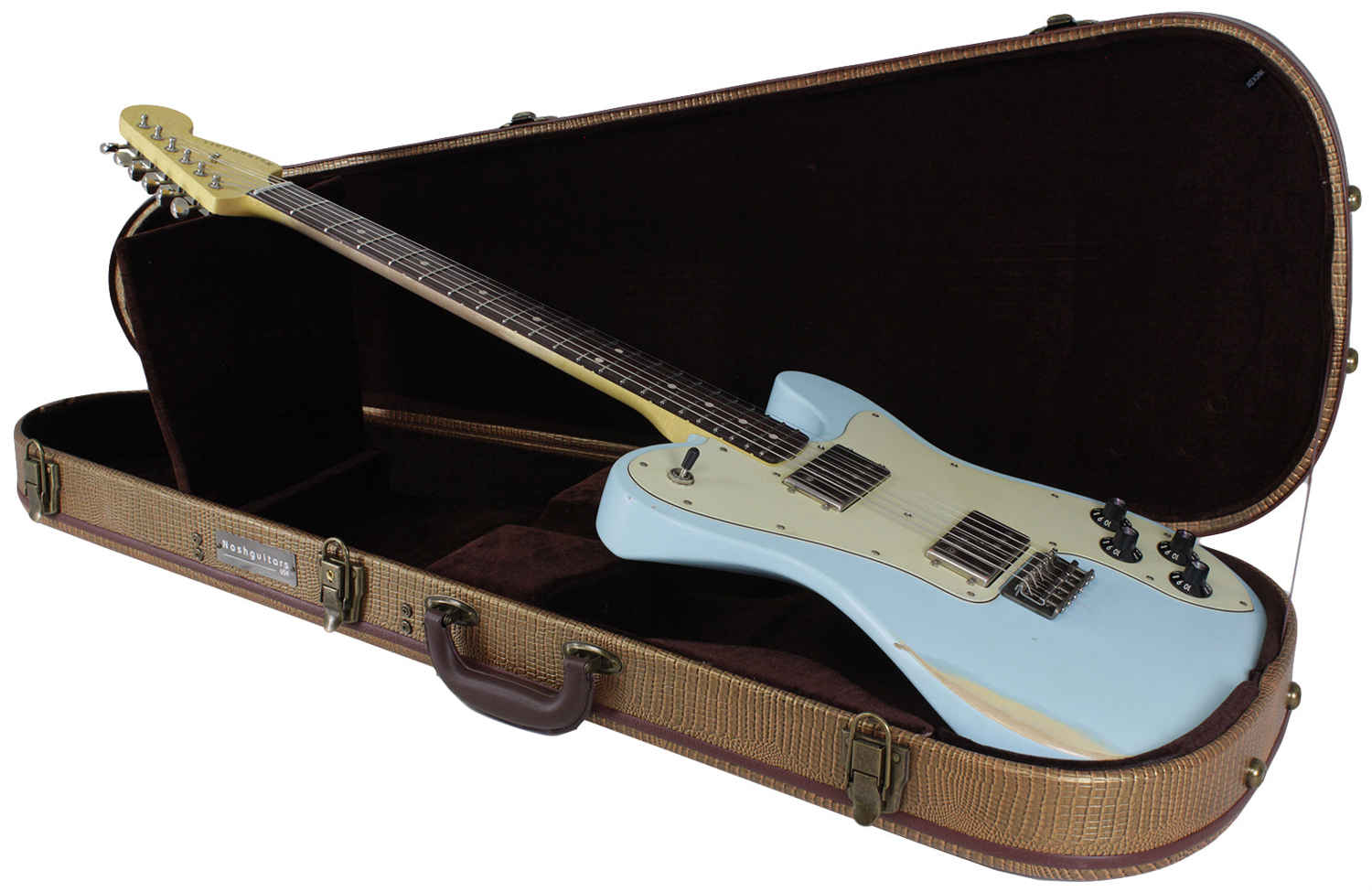 Nash T-72DLX Guitar - Sonic Blue, Rosewood, Medium Aging