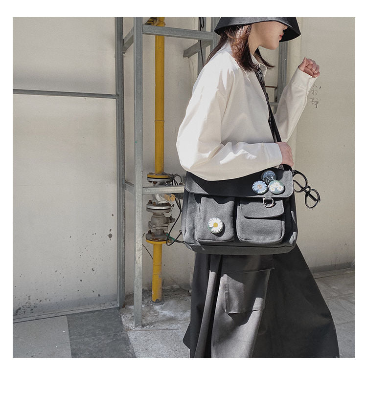 Lkblock Women's Casual Canvas Messenger Bag - Large Capacity Fashion Shoulder Bag