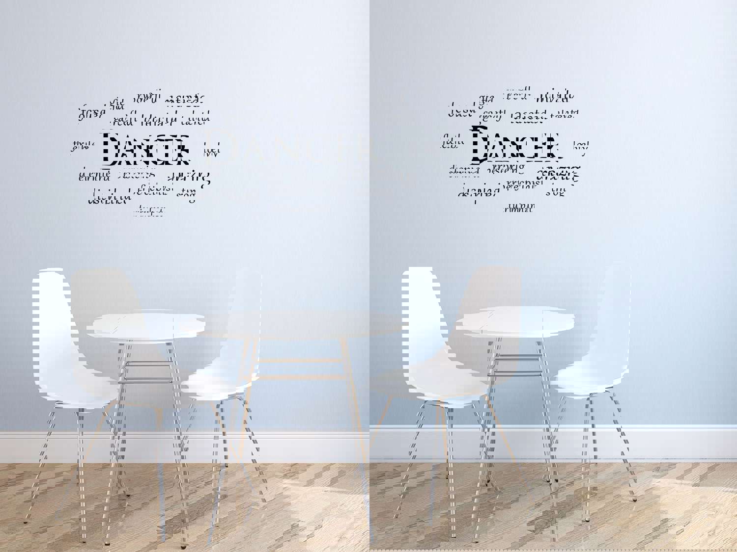 Dancer Word Cloud - Gym Wall Décor Sticker - Fitness Motivational Wall Decal Quote