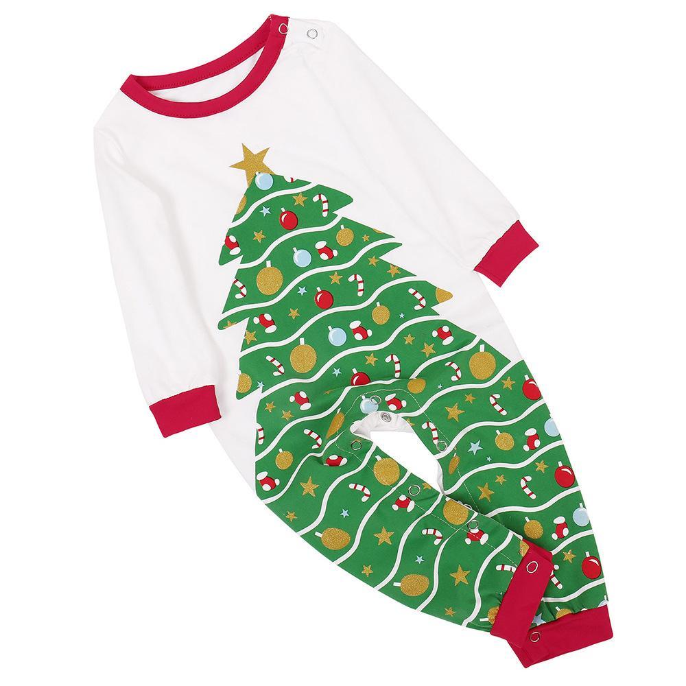 Fashion Family Christmas Tree Pattern Pajamas Set
