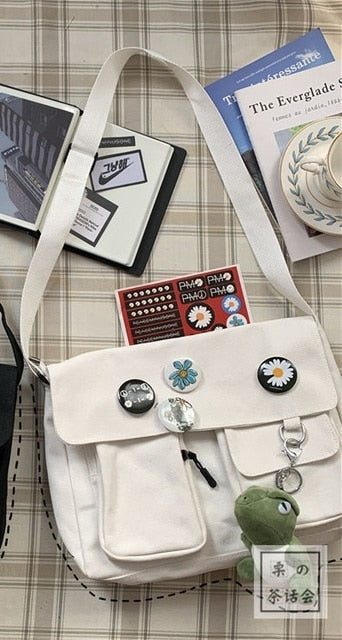 Lkblock Women's Casual Canvas Messenger Bag - Large Capacity Fashion Shoulder Bag