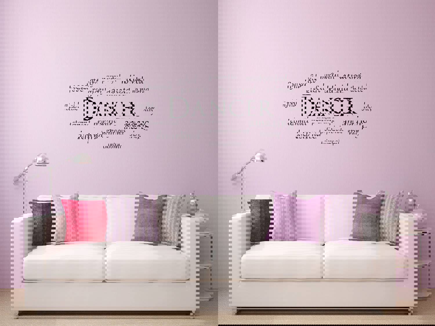 Dancer Word Cloud - Gym Wall Décor Sticker - Fitness Motivational Wall Decal Quote