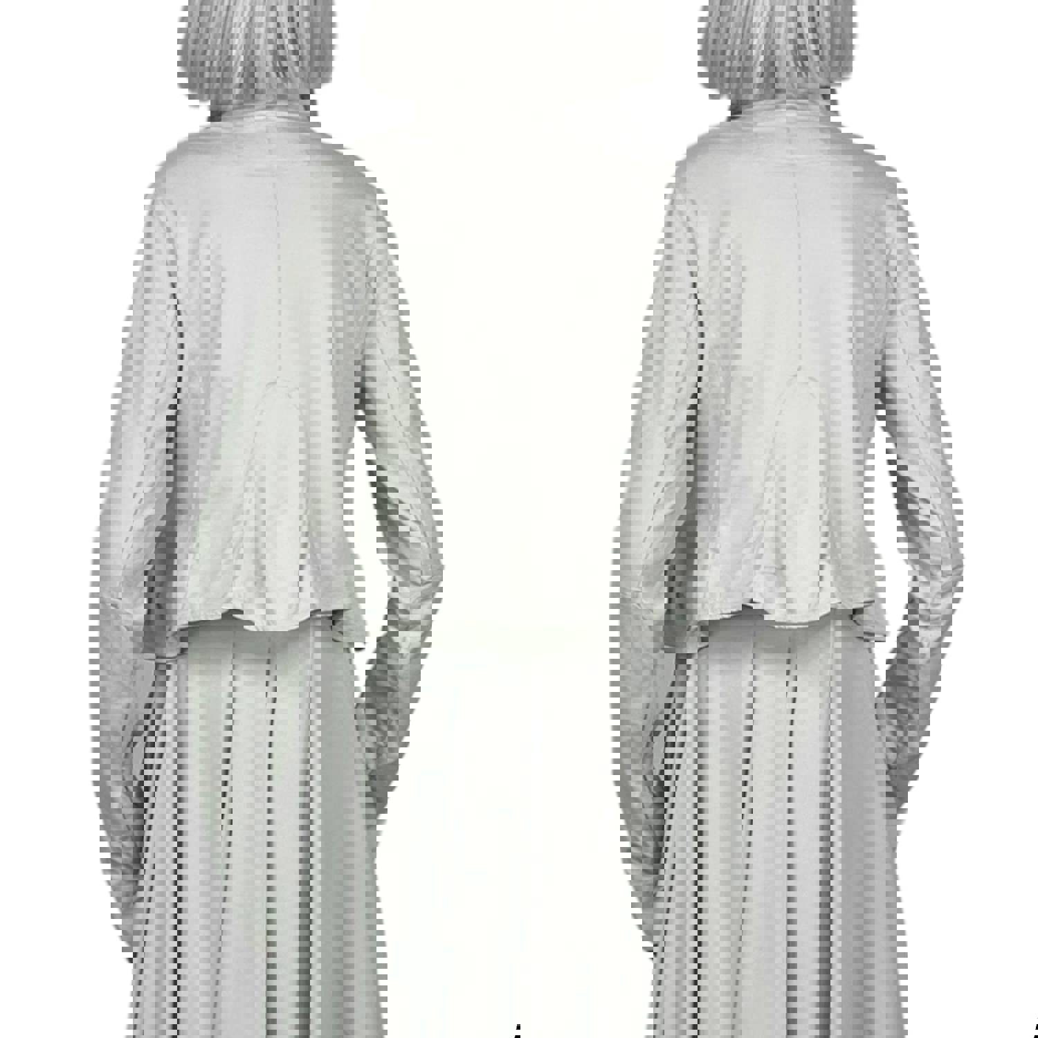 Crop Jacket - Notch Collar & Seam Shaping Detail