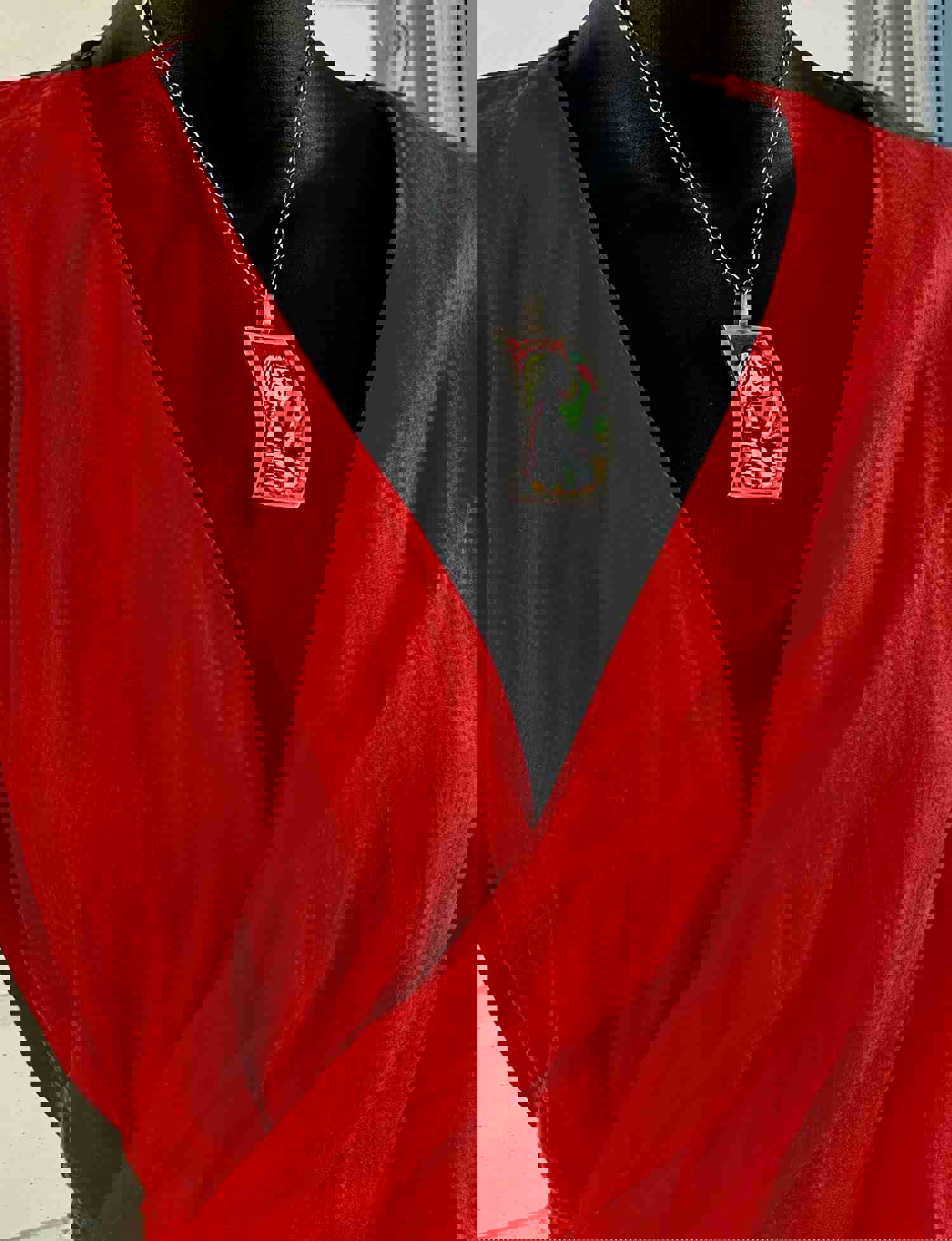 Picassos Women Enamel on Silver Pendant - Handmade Sterling Silver Jewelry