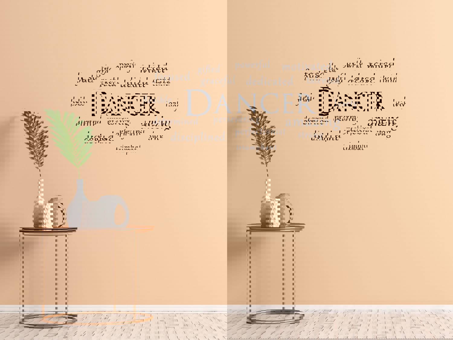 Dancer Word Cloud - Gym Wall Décor Sticker - Fitness Motivational Wall Decal Quote