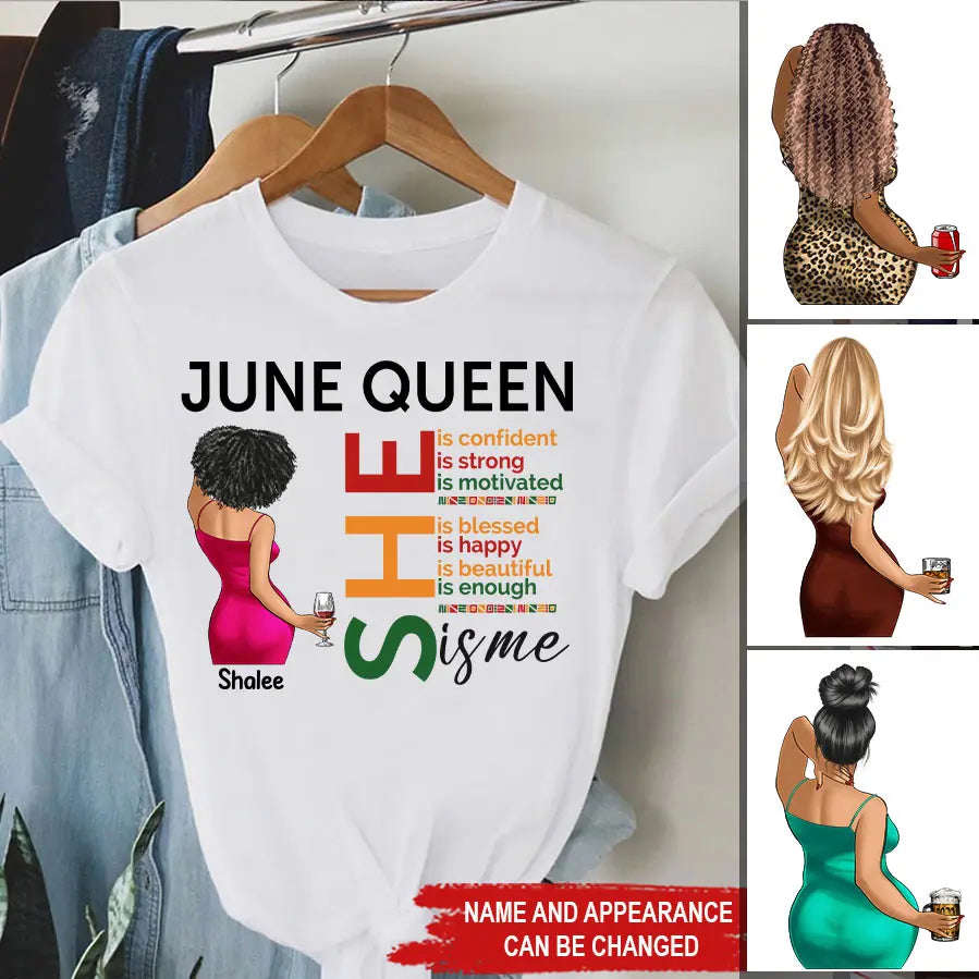 June Birthday Shirt - Custom Juneteenth T-Shirt for Women, Black History Gift