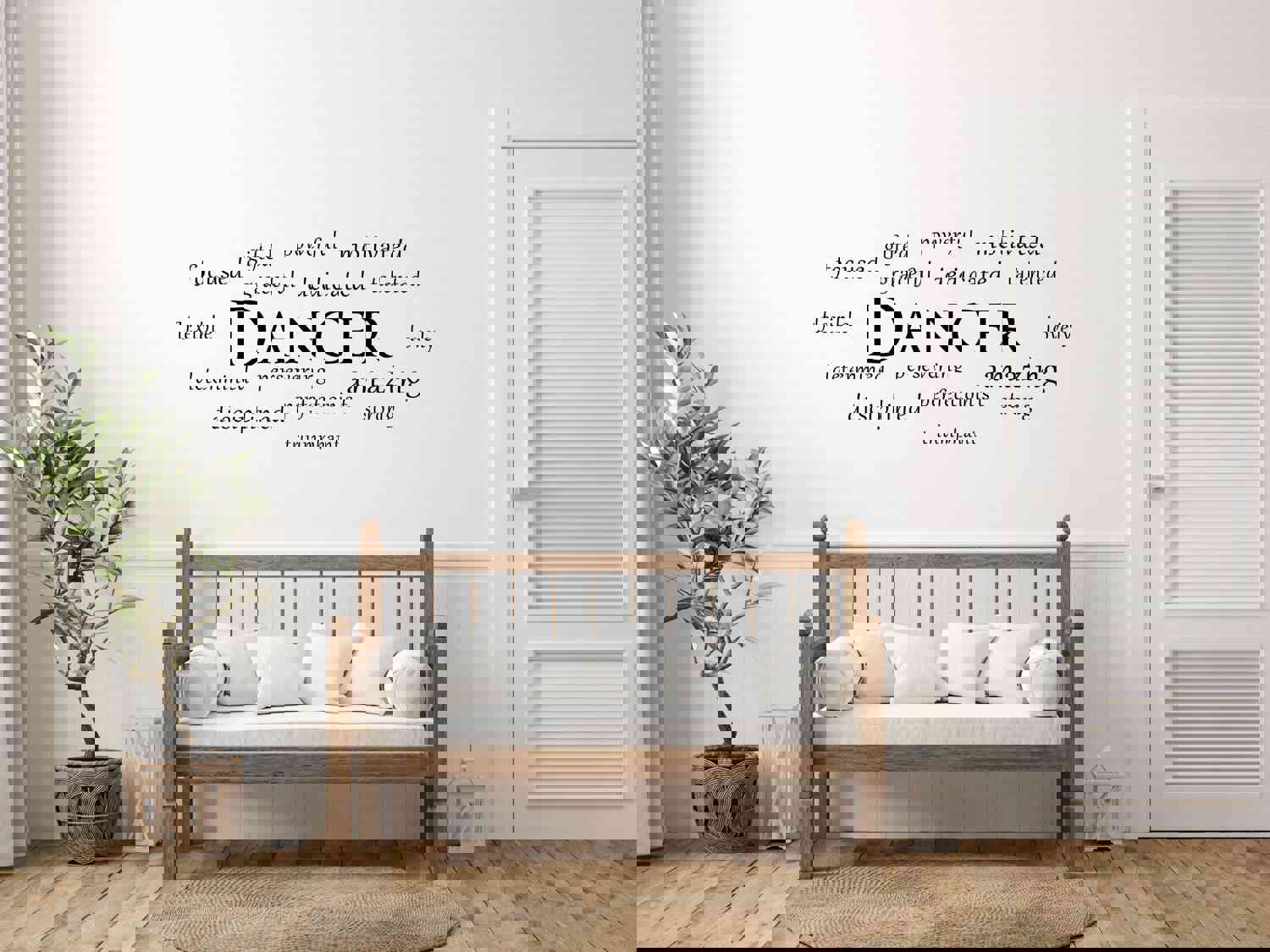 Dancer Word Cloud - Gym Wall Décor Sticker - Fitness Motivational Wall Decal Quote