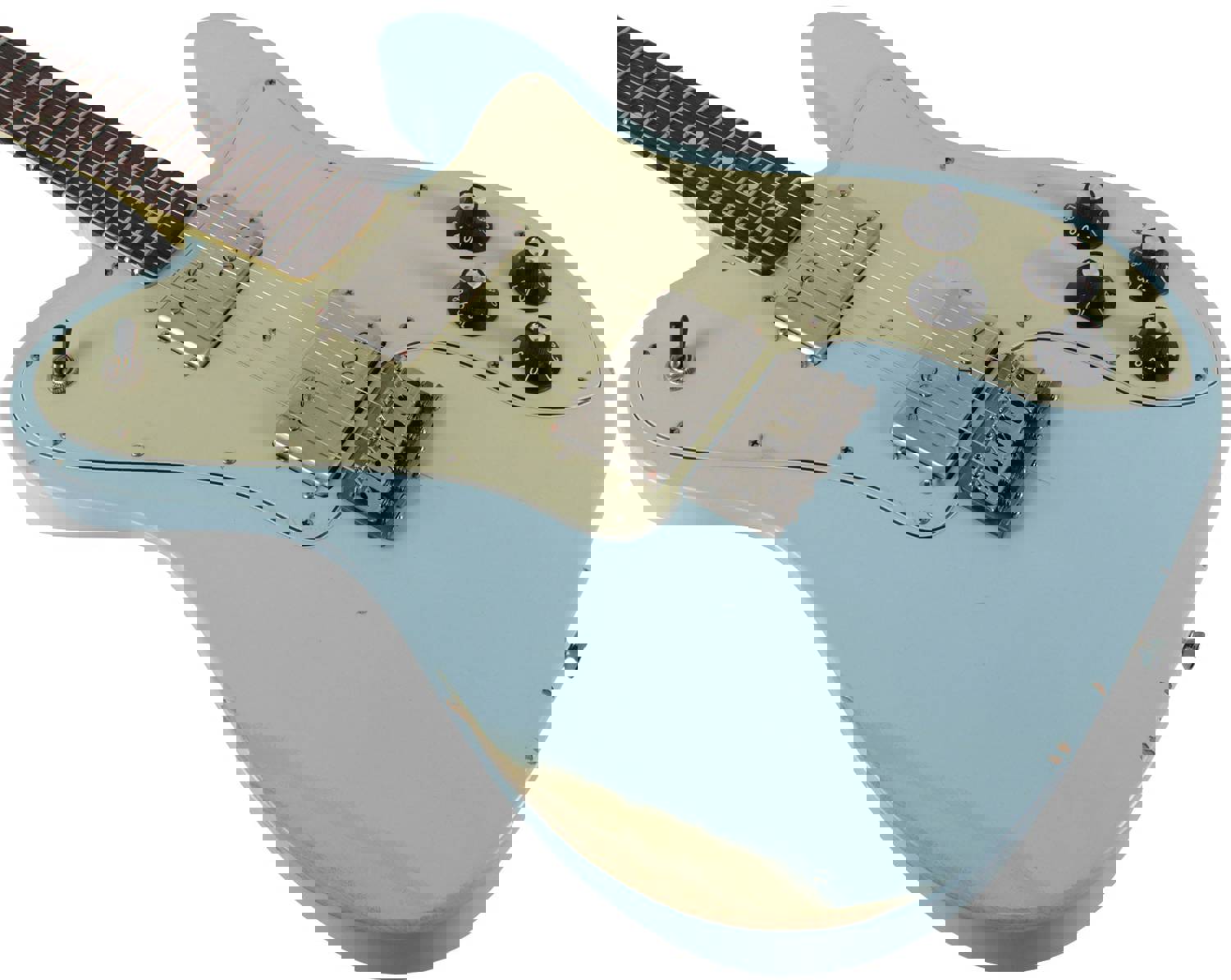 Nash T-72DLX Guitar - Sonic Blue, Rosewood, Medium Aging