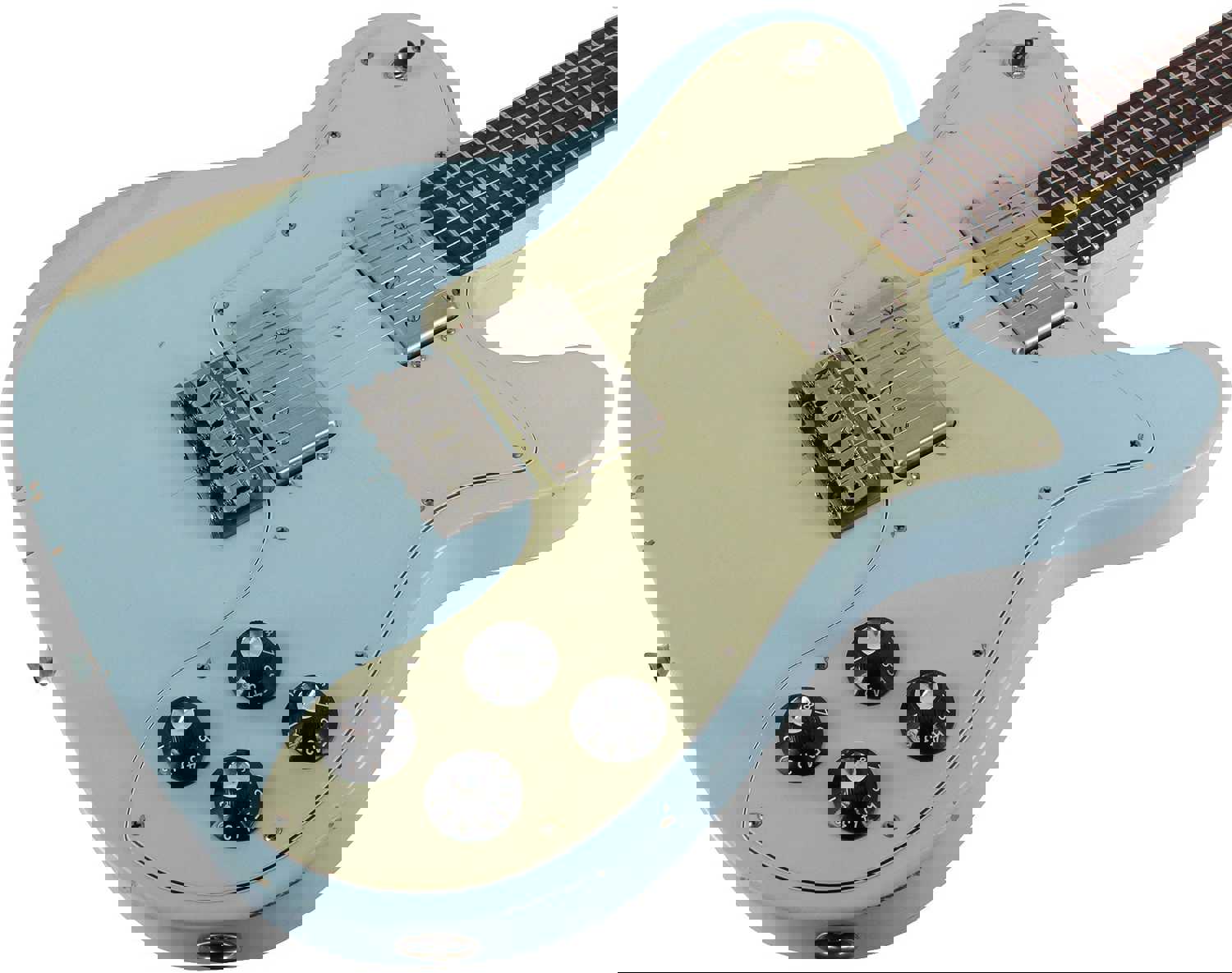 Nash T-72DLX Guitar - Sonic Blue, Rosewood, Medium Aging