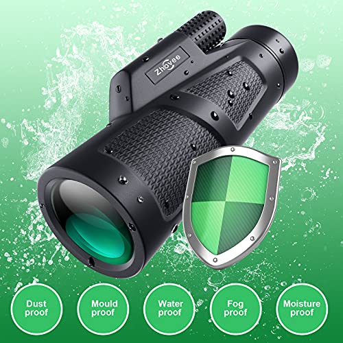 12X50 HD Monocular Telescope with Tripod Adapter for Outdoor Activities