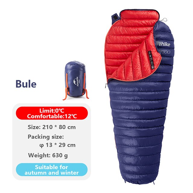 Naturehike Ultralight Goose Down Mummy Sleeping Bag for Camping & Hiking