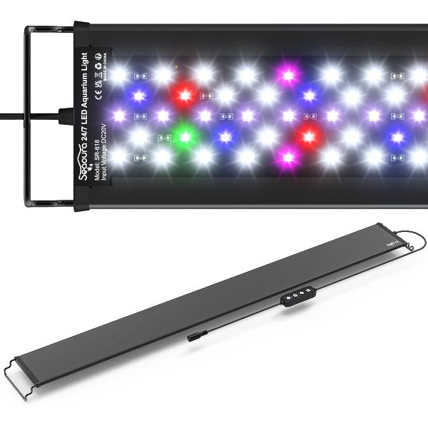 Seaoura High-Performance Aluminum LED Aquarium Light - 24/7 Mode, Energy-Efficient