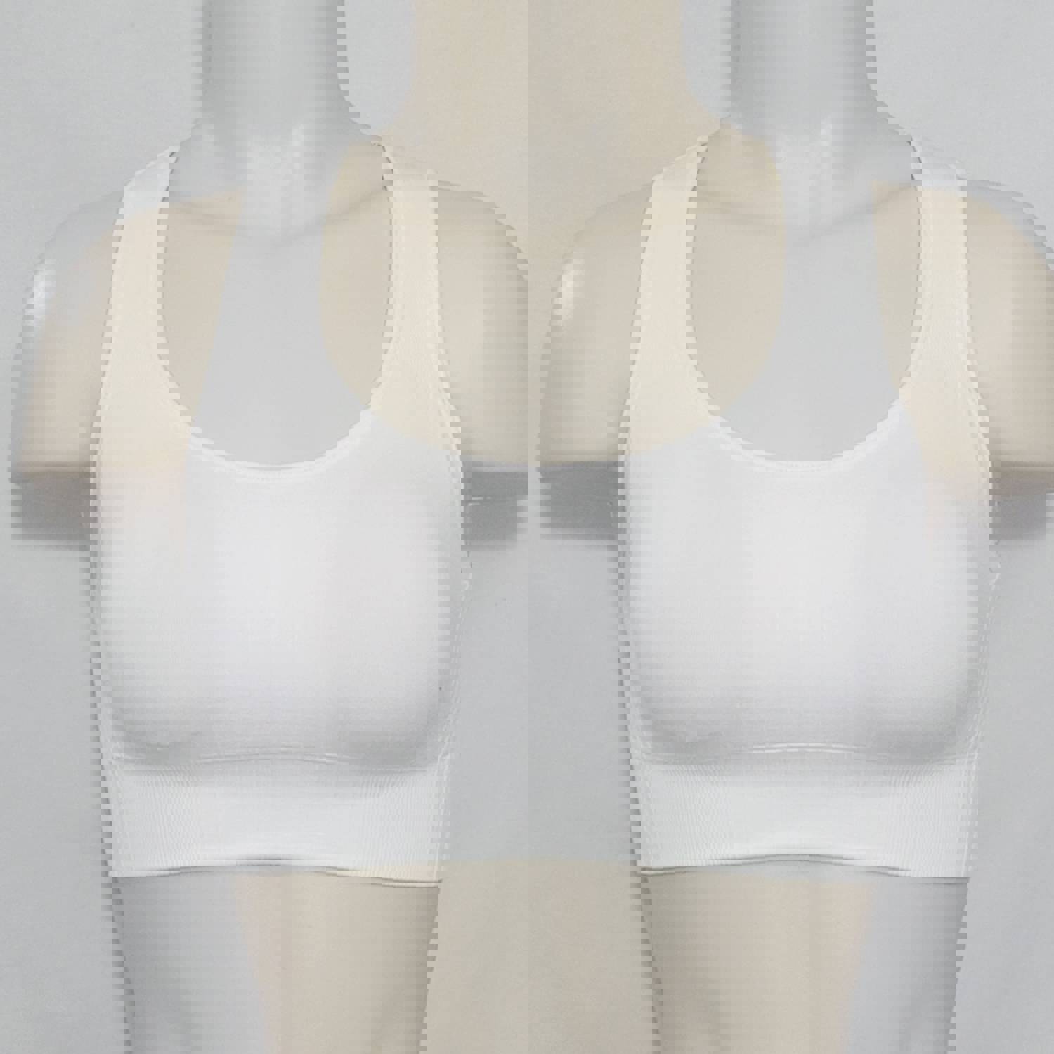 Champion N9169 Wire Free Racerback Sports Bra - XS X-SMALL White