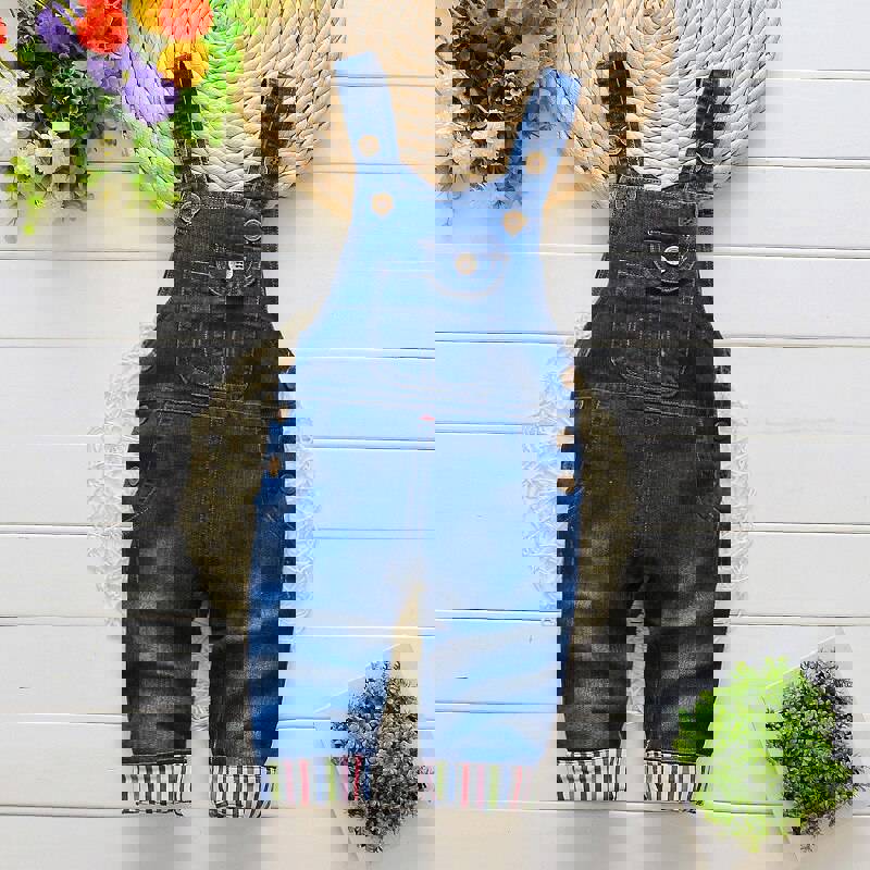 IENENS Toddler Boys Denim Overalls - Unisex Straight Fit Dungarees for Infants