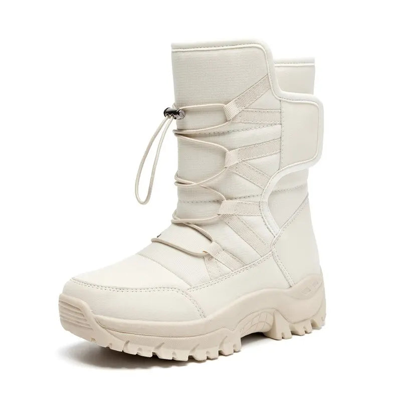 Women's Winter Snow Boots - Waterproof High Top Fur Lined Ankle Boots