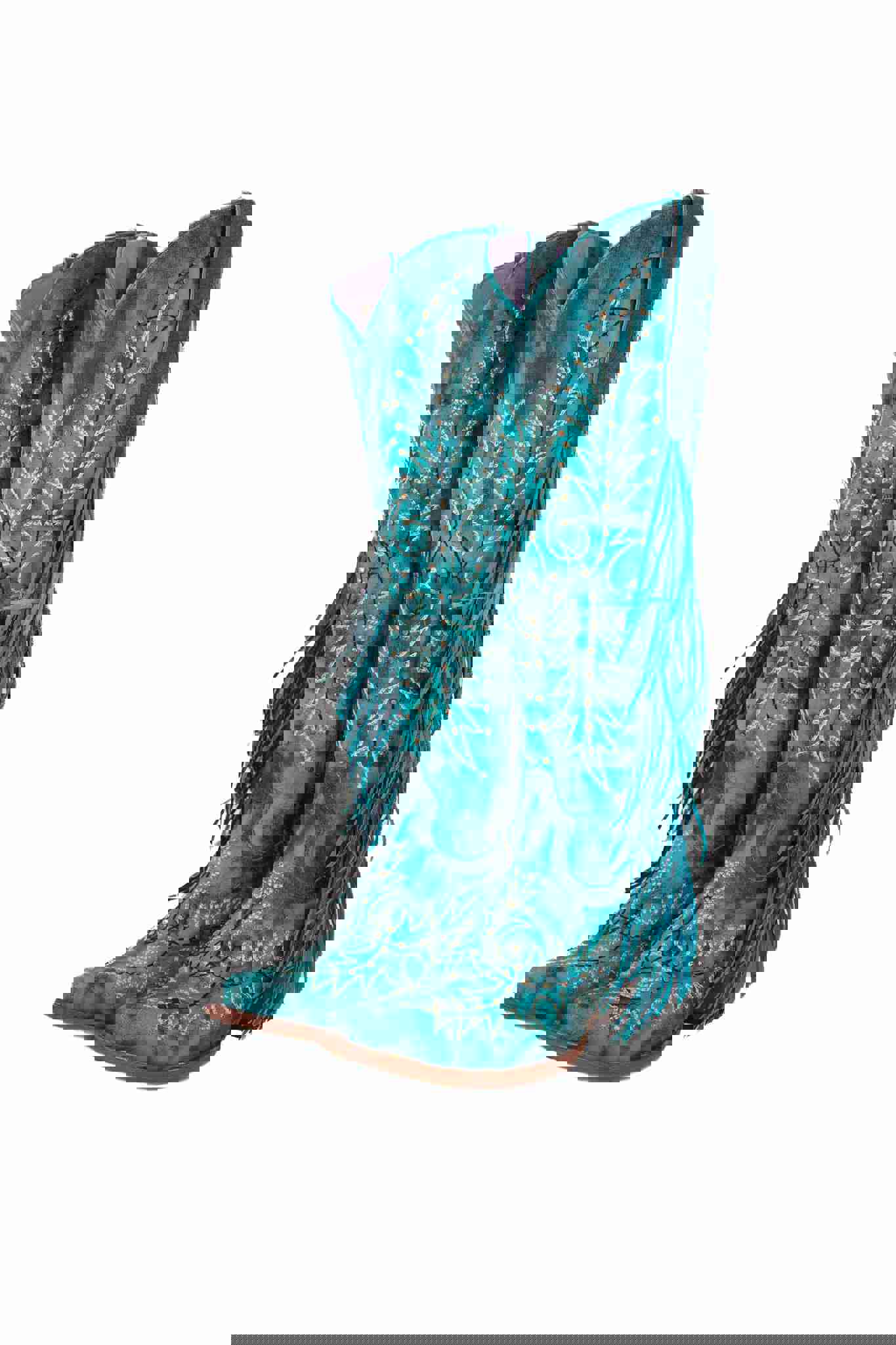 Nami Fringe Monett Turqueza Tall Cowgirl Boot