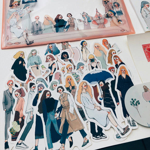 TN Travel Girl Stickers for Scrapbooking and Paper Crafts