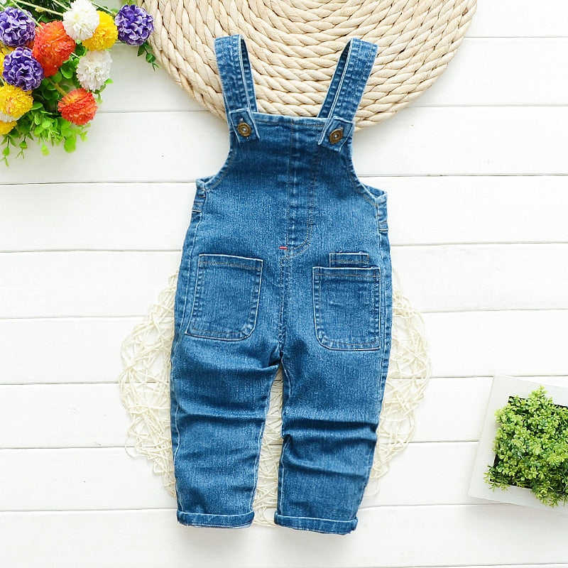IENENS Toddler Boys Denim Overalls - Unisex Straight Fit Dungarees for Infants