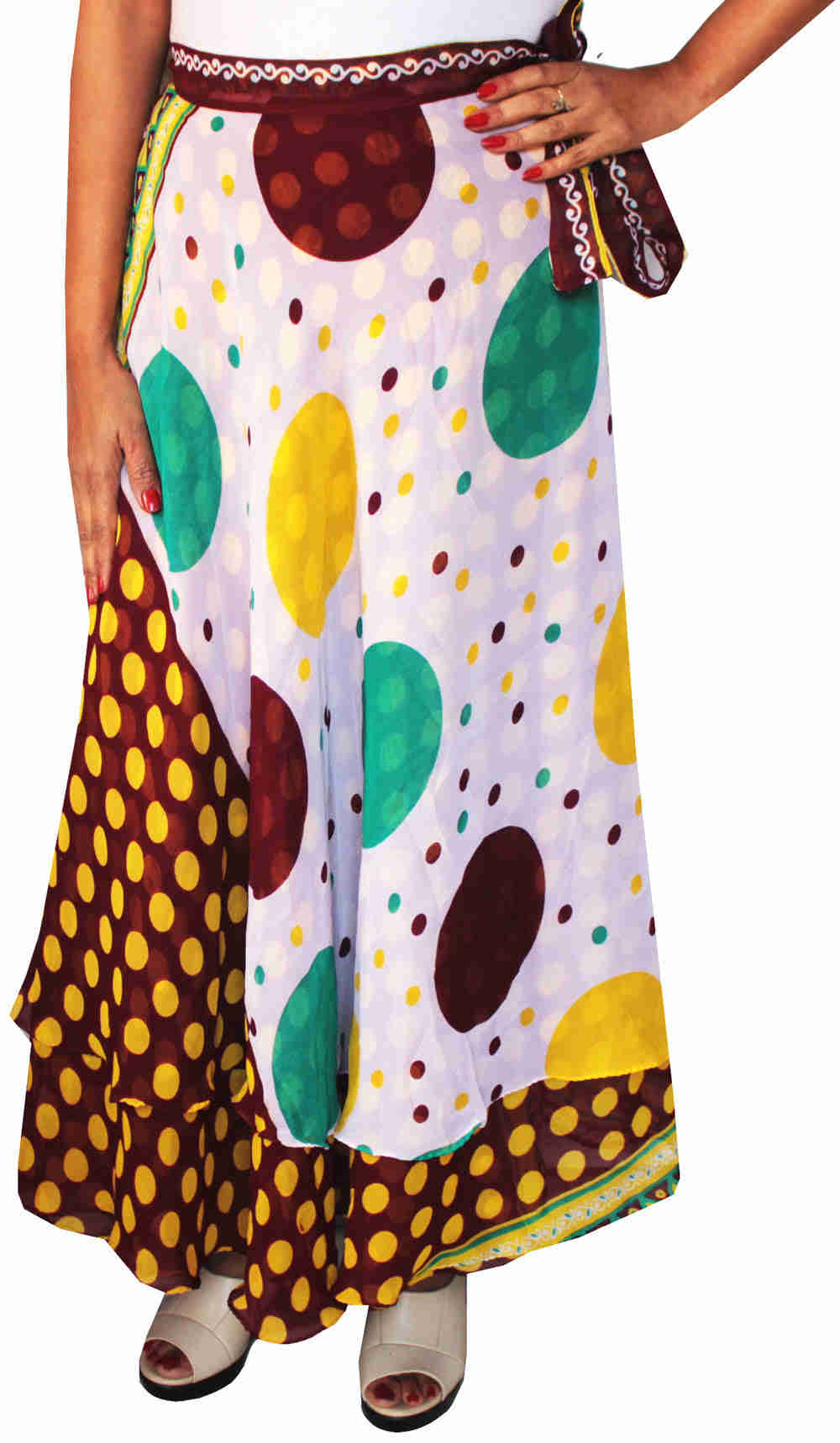 Indian Skirts Long Beach Wrap Around Women's India Clothing (Yellow)