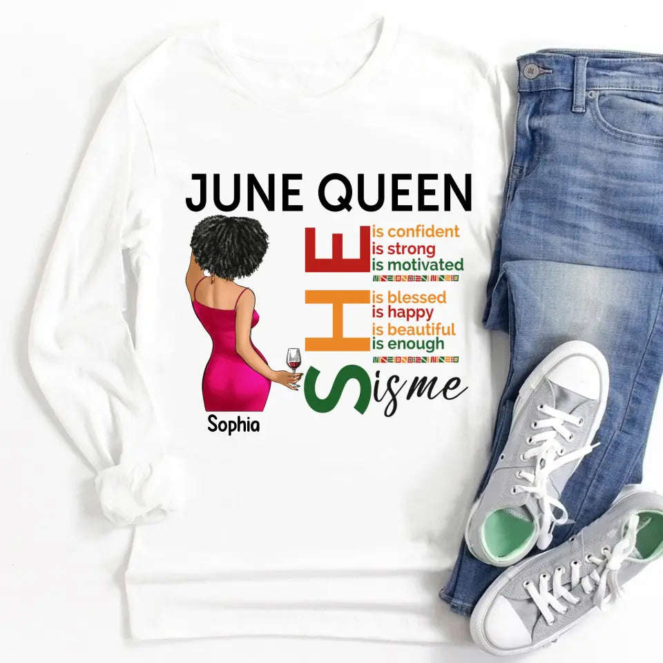 June Birthday Shirt - Custom Juneteenth T-Shirt for Women, Black History Gift