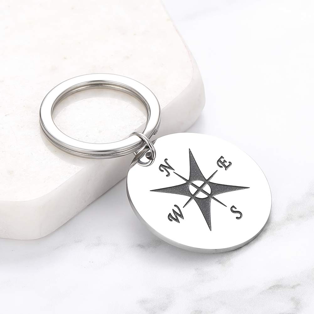 Friendship Keychain Gift for Best Friend - Stainless Steel Engraved Jewelry for Women