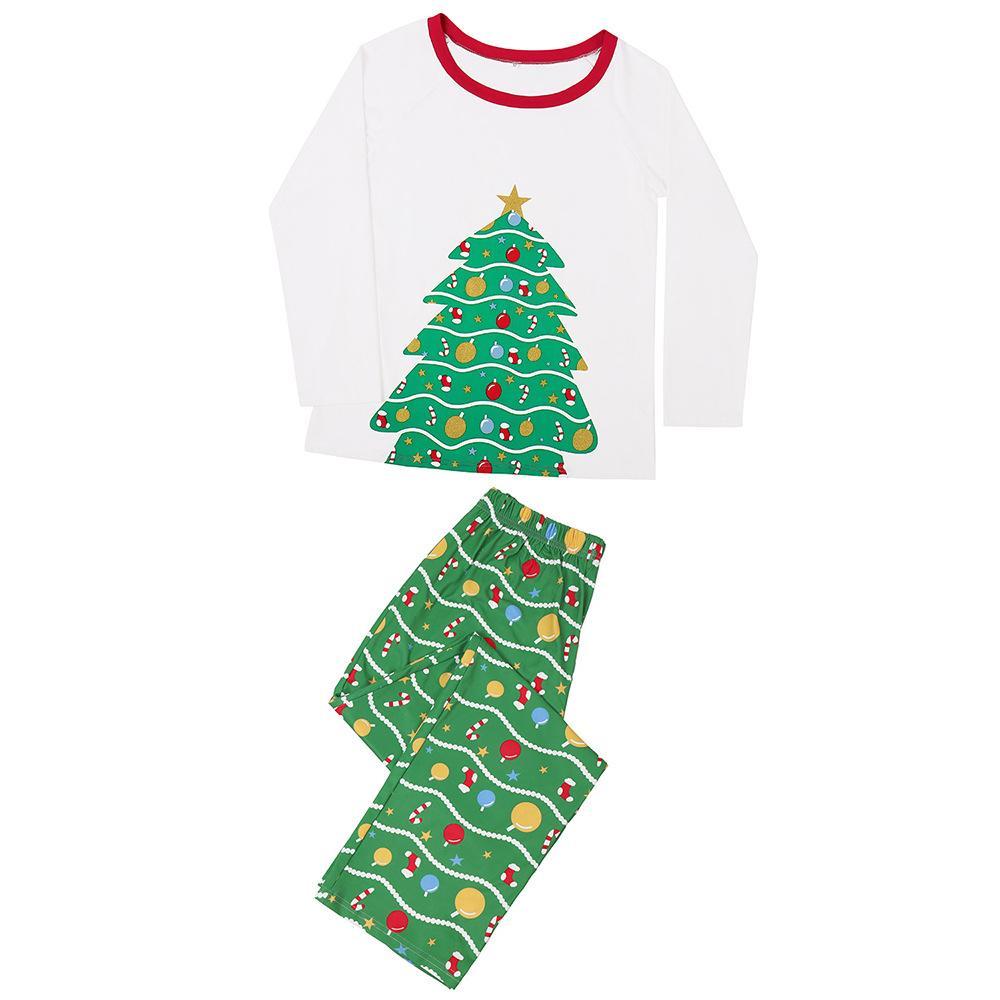 Fashion Family Christmas Tree Pattern Pajamas Set
