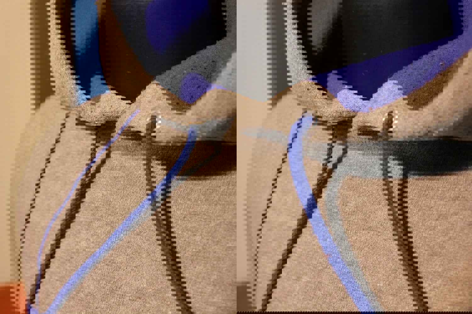 Oregon Coast Striped Vintage Hoodie Sweatshirt - Made in USA 1980s