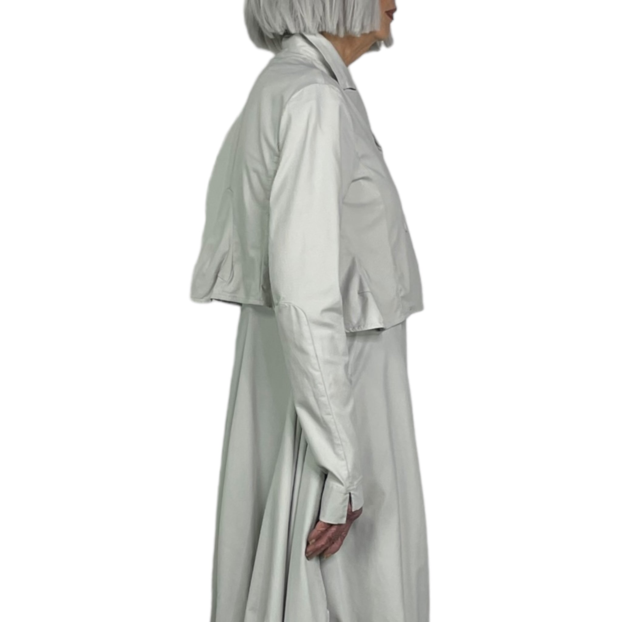 Crop Jacket - Notch Collar & Seam Shaping Detail