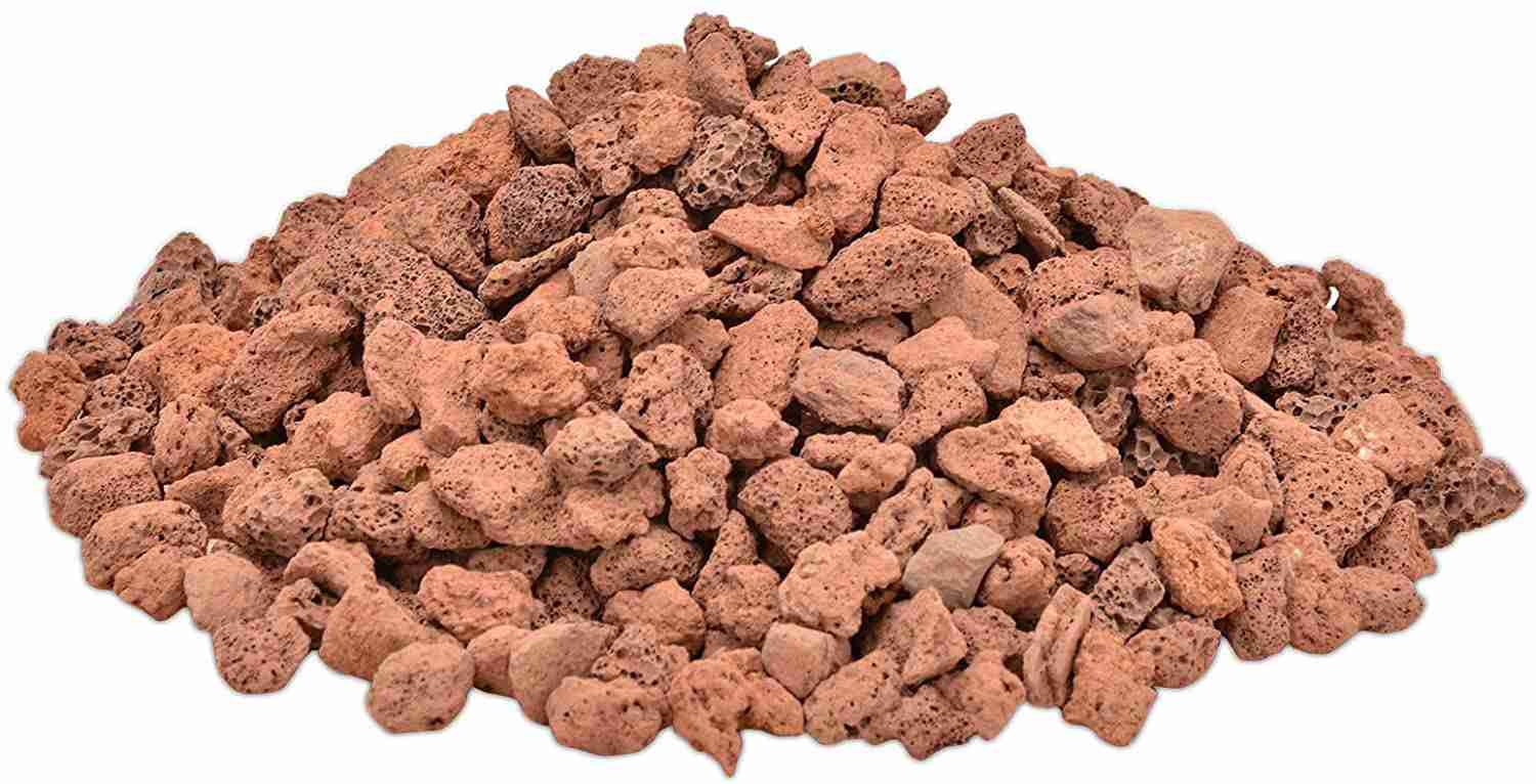 Skyflame Red Natural Lava Rock Granules for Fire Pits and Landscaping, 10LB