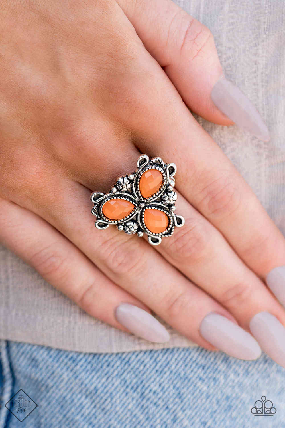 Paparazzi Ambrosial Garden - Orange - Ring - Trend Blend / Fashion Fix Exclusive June 2020