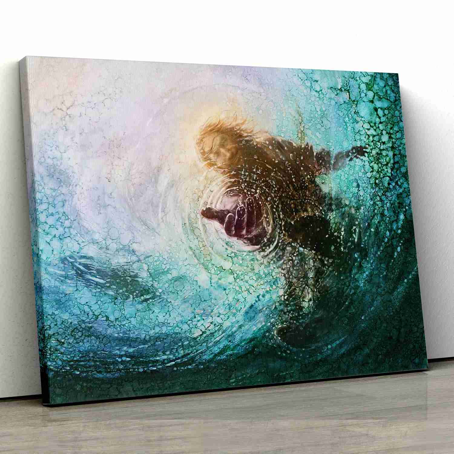 The Hand of God - Jesus Landscape Canvas Print, Wall Art