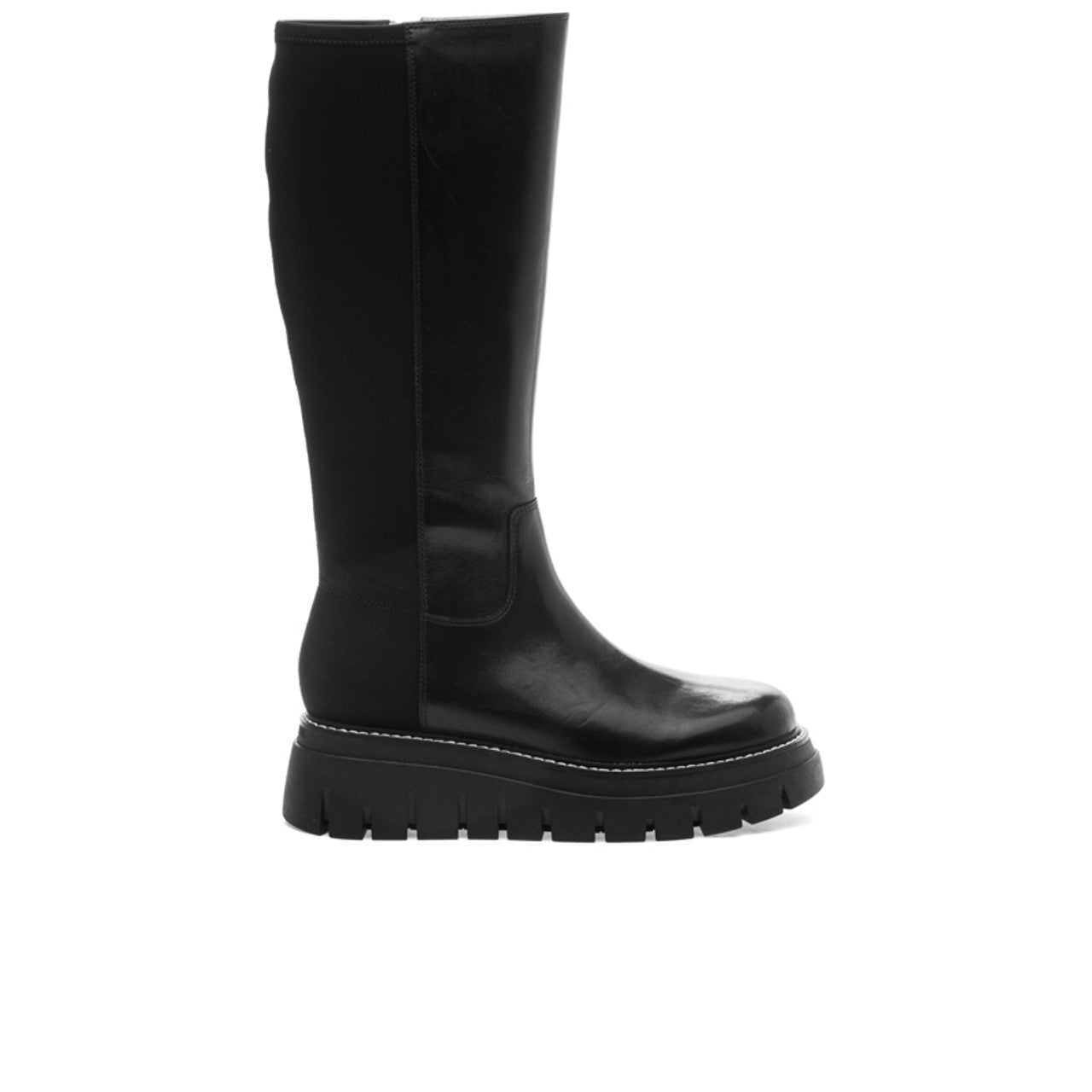 J Slide Tyrone Boot - Luxe High-Rise Boot with Lug Bottom