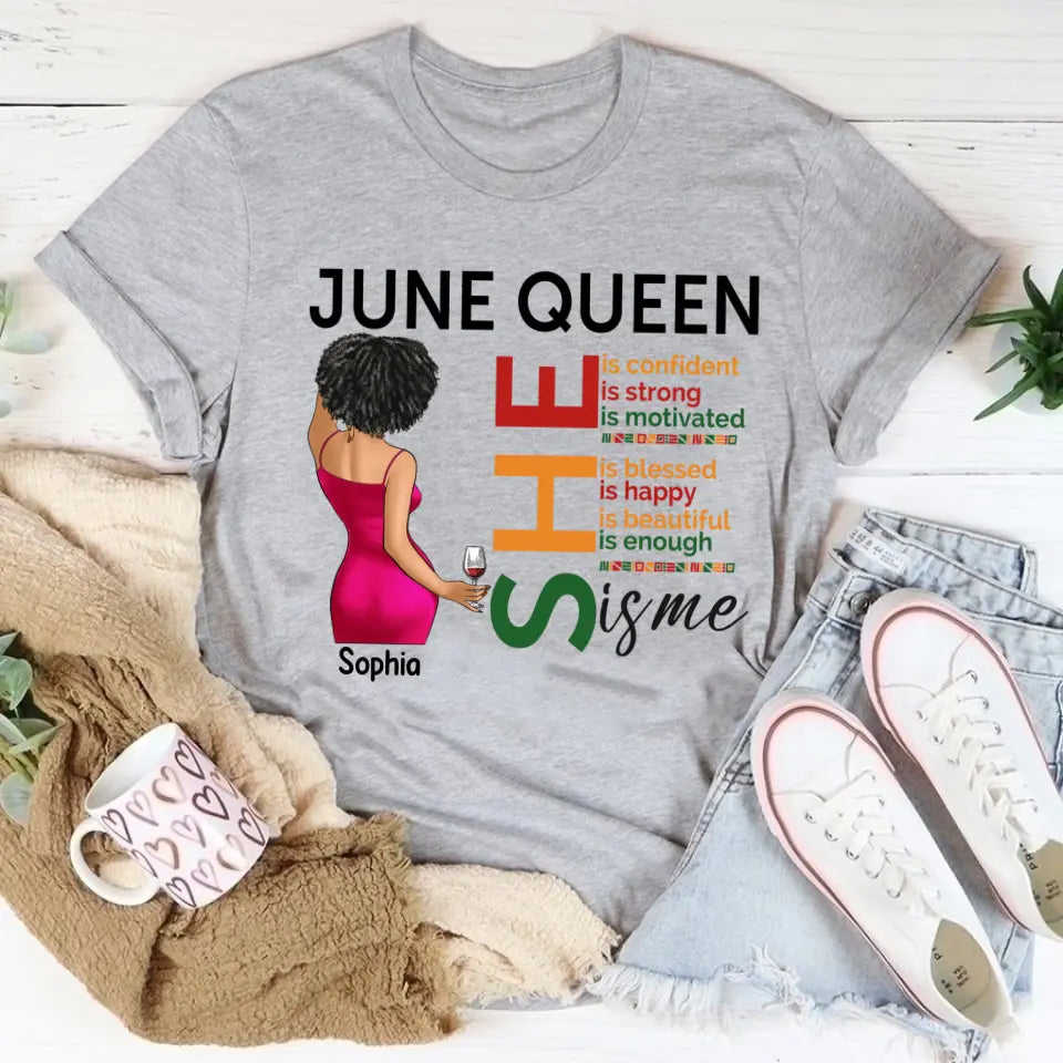 June Birthday Shirt - Custom Juneteenth T-Shirt for Women, Black History Gift