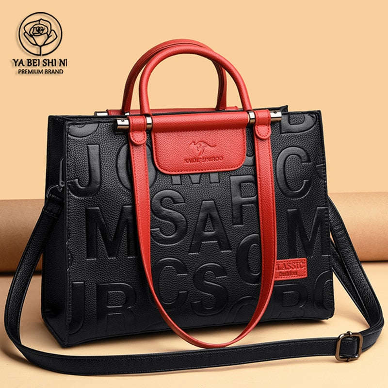 Large Capacity Retro Ladies Leather Handbag - Fashion Shoulder & Crossbody Bag for Women