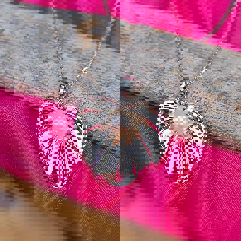 Pearl Anthurium Pendant - 925 Sterling Silver with Akoya, Freshwater, or Tahitian Pearl