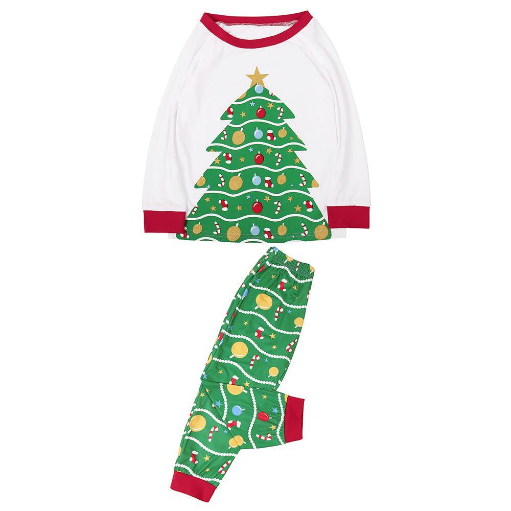 Fashion Family Christmas Tree Pattern Pajamas Set