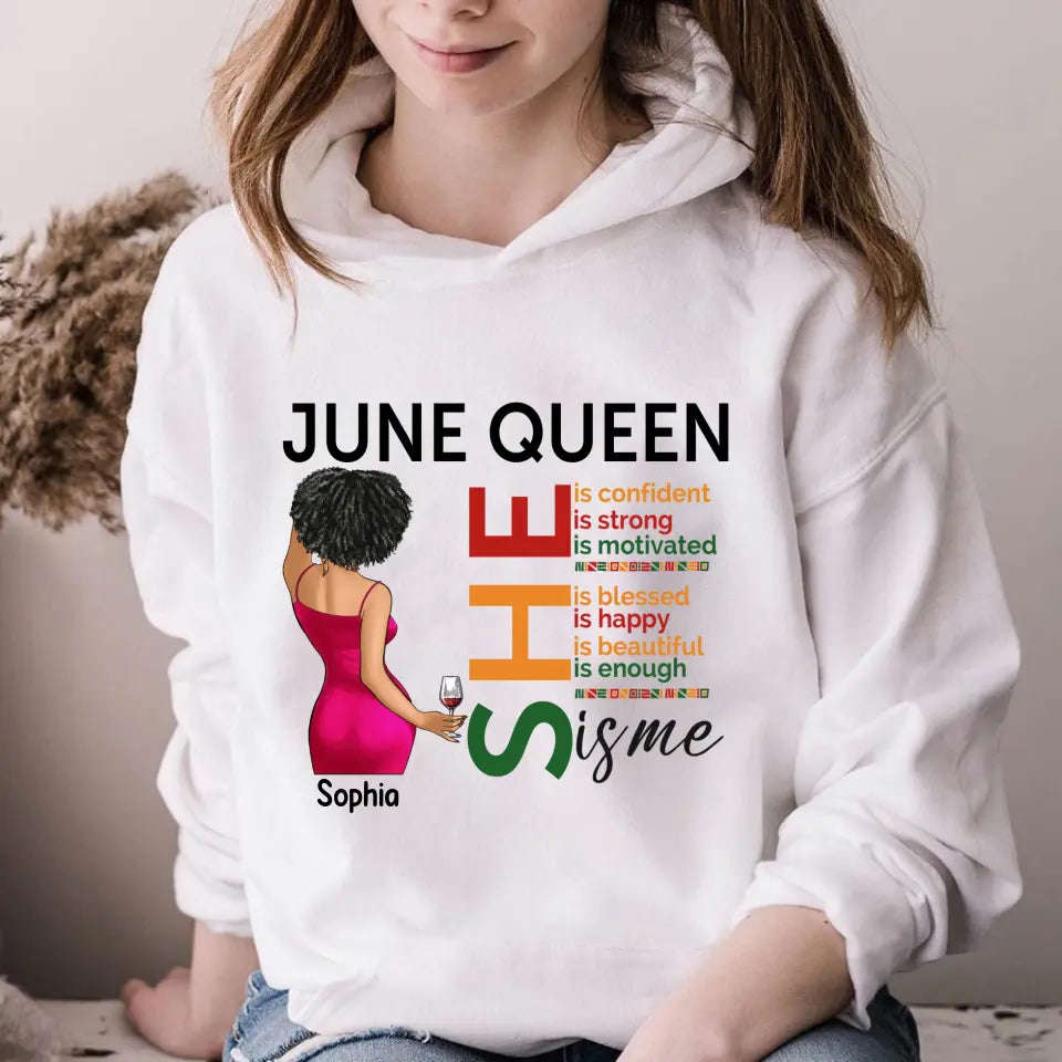 June Birthday Shirt - Custom Juneteenth T-Shirt for Women, Black History Gift