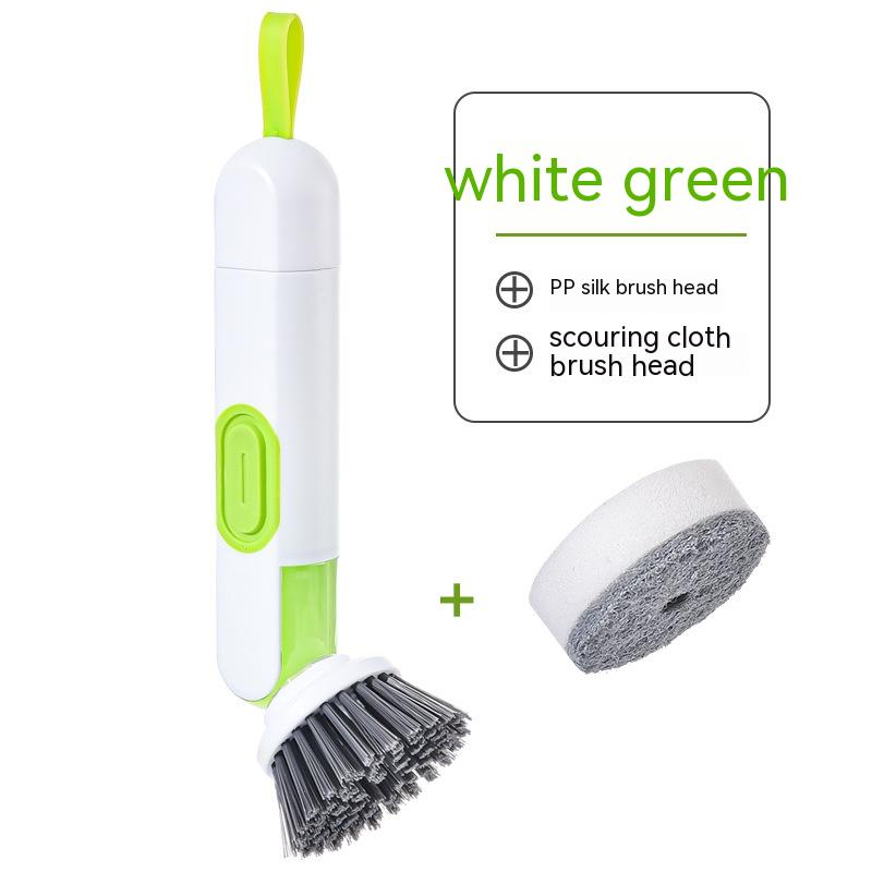 Multi-Functional Long-Handle Liquid-Filled Cleaning Brush with Dispenser