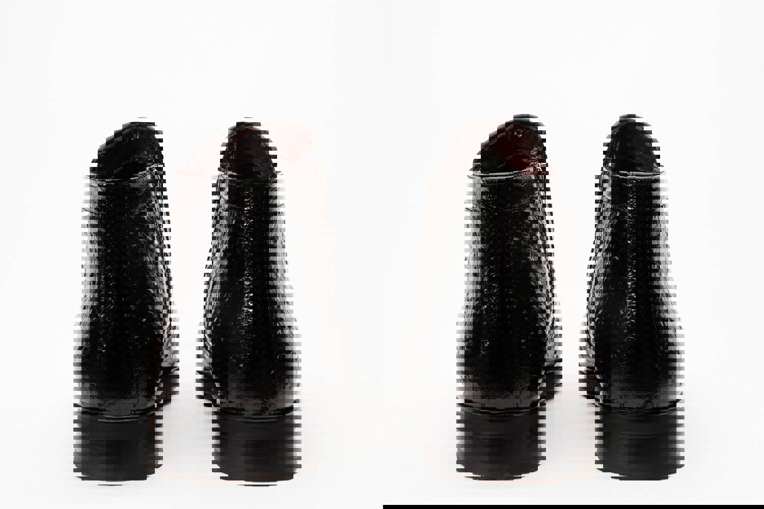 Dallas Black Leather Ankle Zip-Up Dress Boot for Men