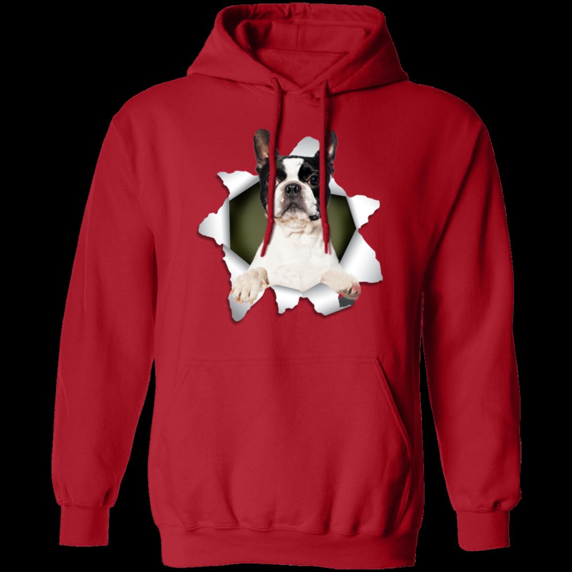BOSTON TERRIER 3D Pullover Hoodie - 8 oz Unisex Sweatshirt