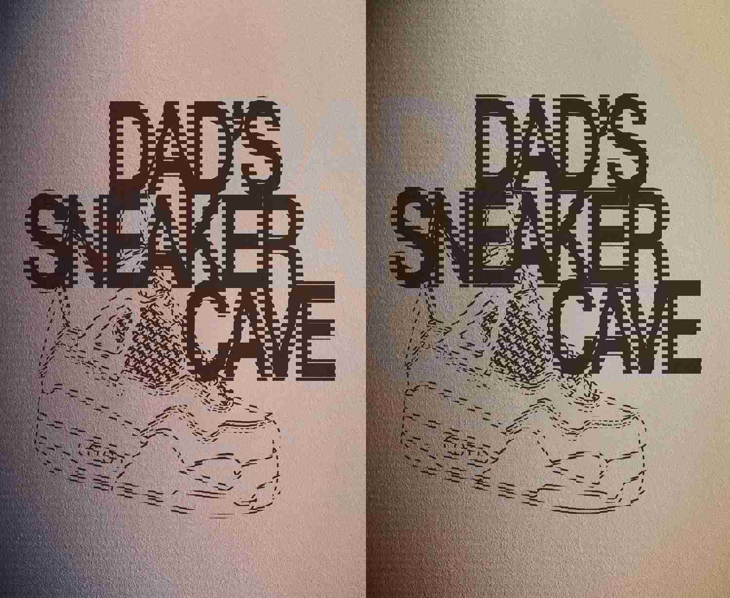 Custom Personalized Name Sneaker Cave Wall Decal Sticker for Sneakerhead Enthusiasts