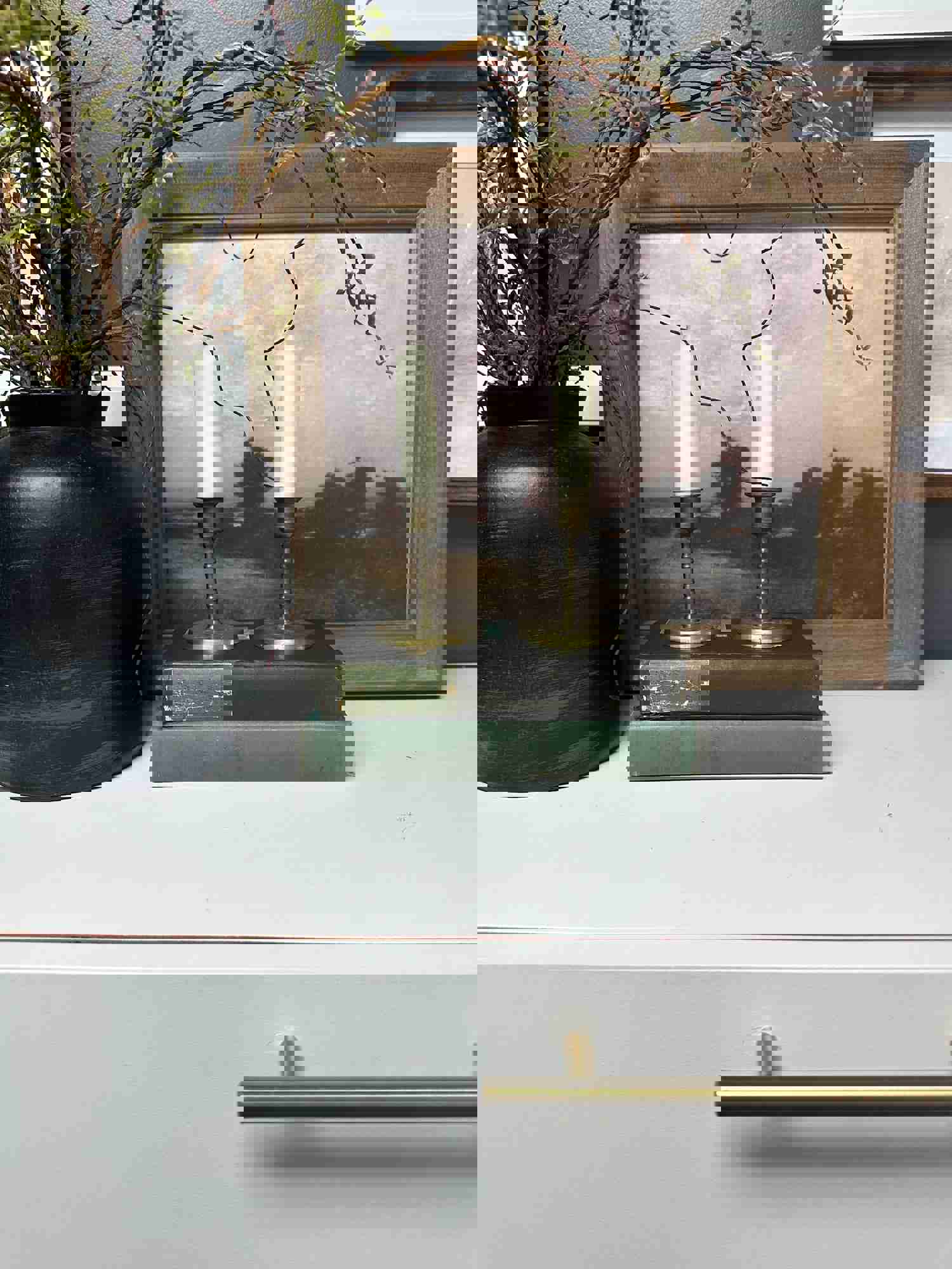 Green Vintage Book Set for Home Decor