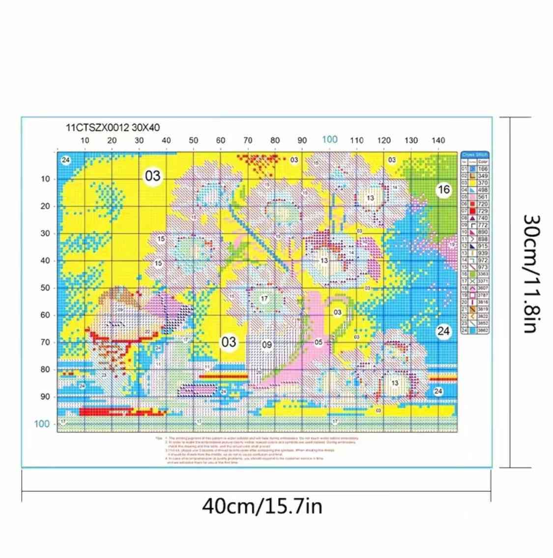 Stamped Cross Stitch Kit - Sunflowers in Vase with Letters and Basket