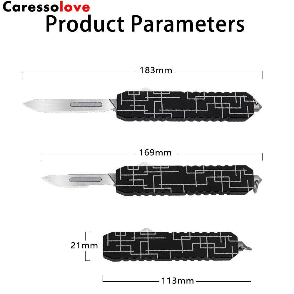 Caressolove Aluminum Alloy Pocket Knife - Durable & Portable for Camping and Outdoor Activities