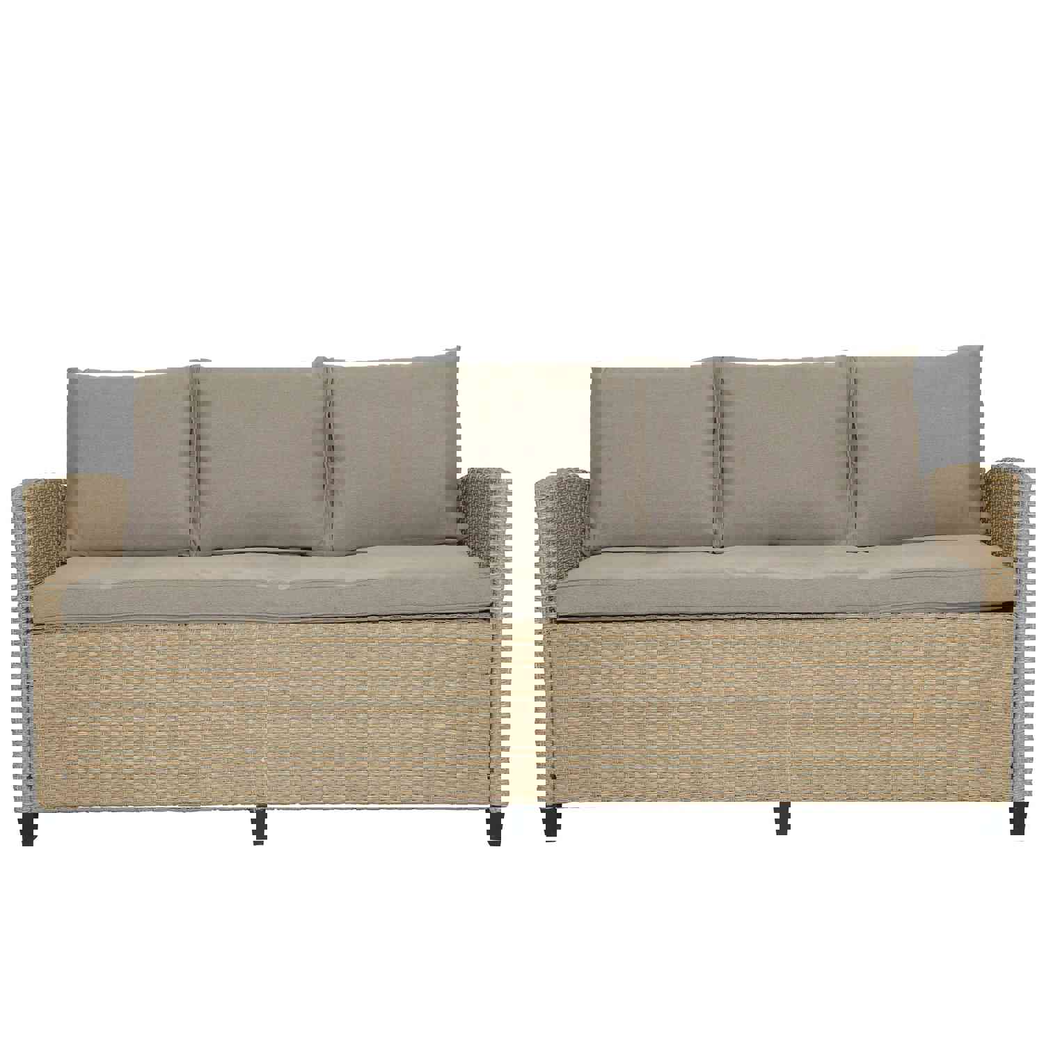 TOPMAX 6-Piece Outdoor Rattan Wicker Set for Patio, Garden, and Backyard