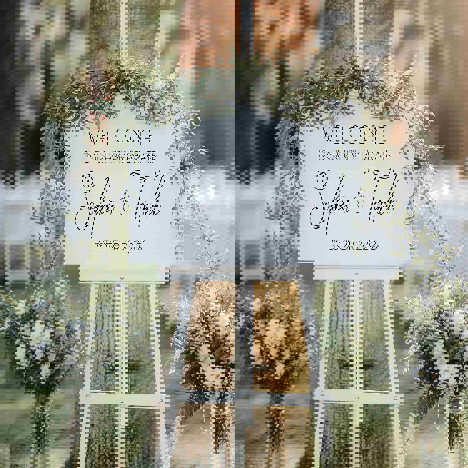 Welcome To Our Happily Ever After Decal - Personalized Wedding Wall Sticker